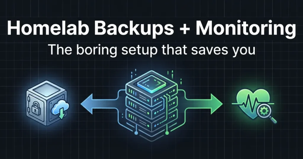 Homelab Backups and Monitoring: The Boring Setup That Saves You Homelab Backups and Monitoring: The Boring Setup That Saves You